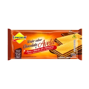 WAFER ZERO AÇÚCAR CHOCOLATE E AVELÃ 115G