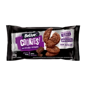 COOKIES DOUBLE CHOCOLATE ZERO AÇUCAR, GLÚTEN E LACTOSE 10X67G